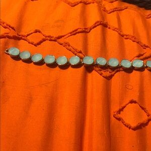 Silver-Tone White Stone Bracelet